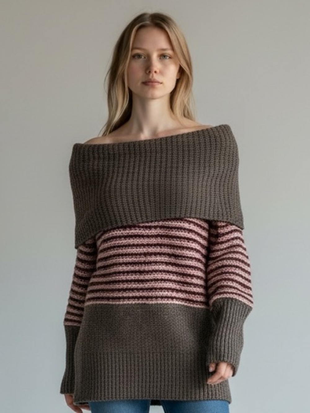 Free People Engineered Cowl Neck Pullover Sweater